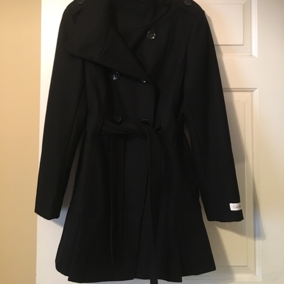 calvin klein stand collar coat